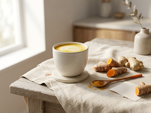 Keramik Teetasse mit Kräutern – Ayurveda Stress und Energie Coaching