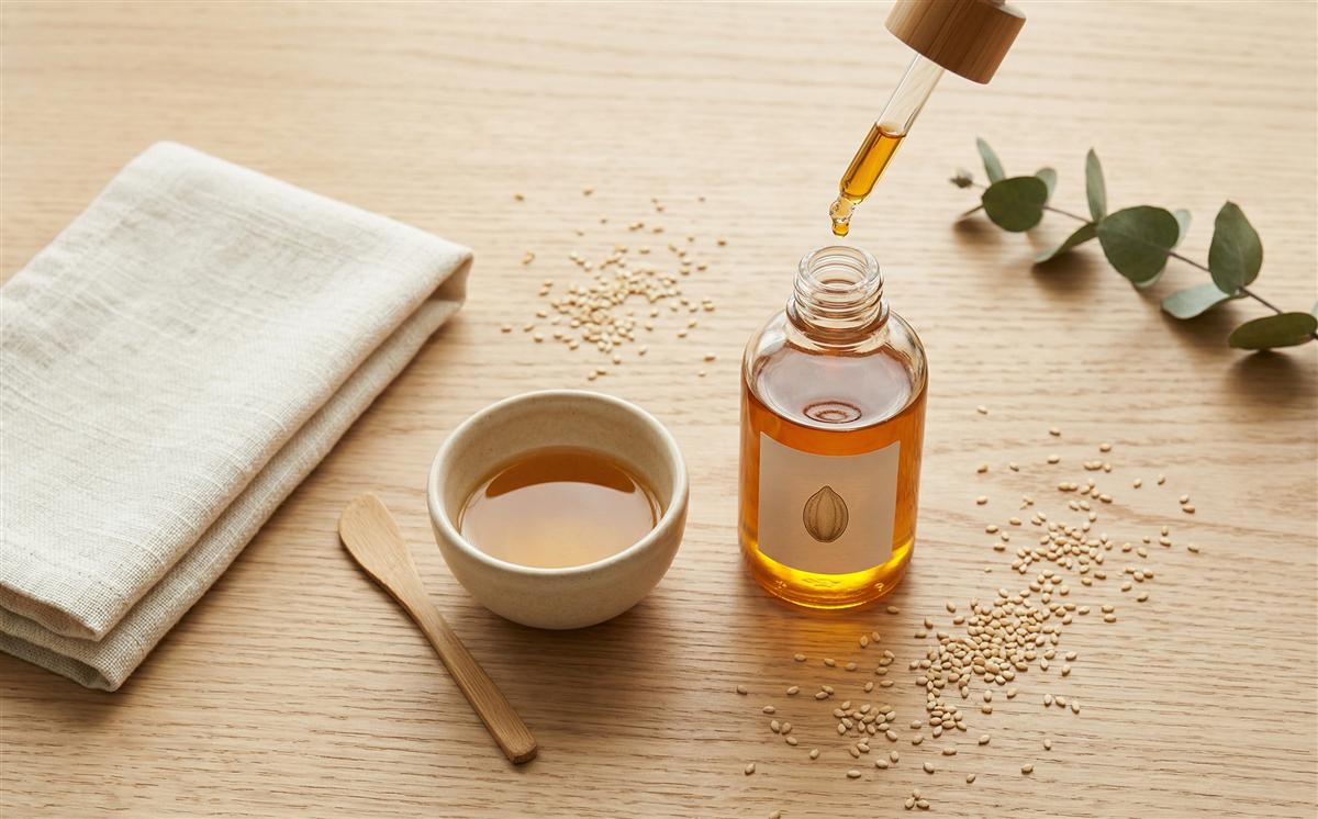 Ayurvedische Selbstmassage mit Sesamöl