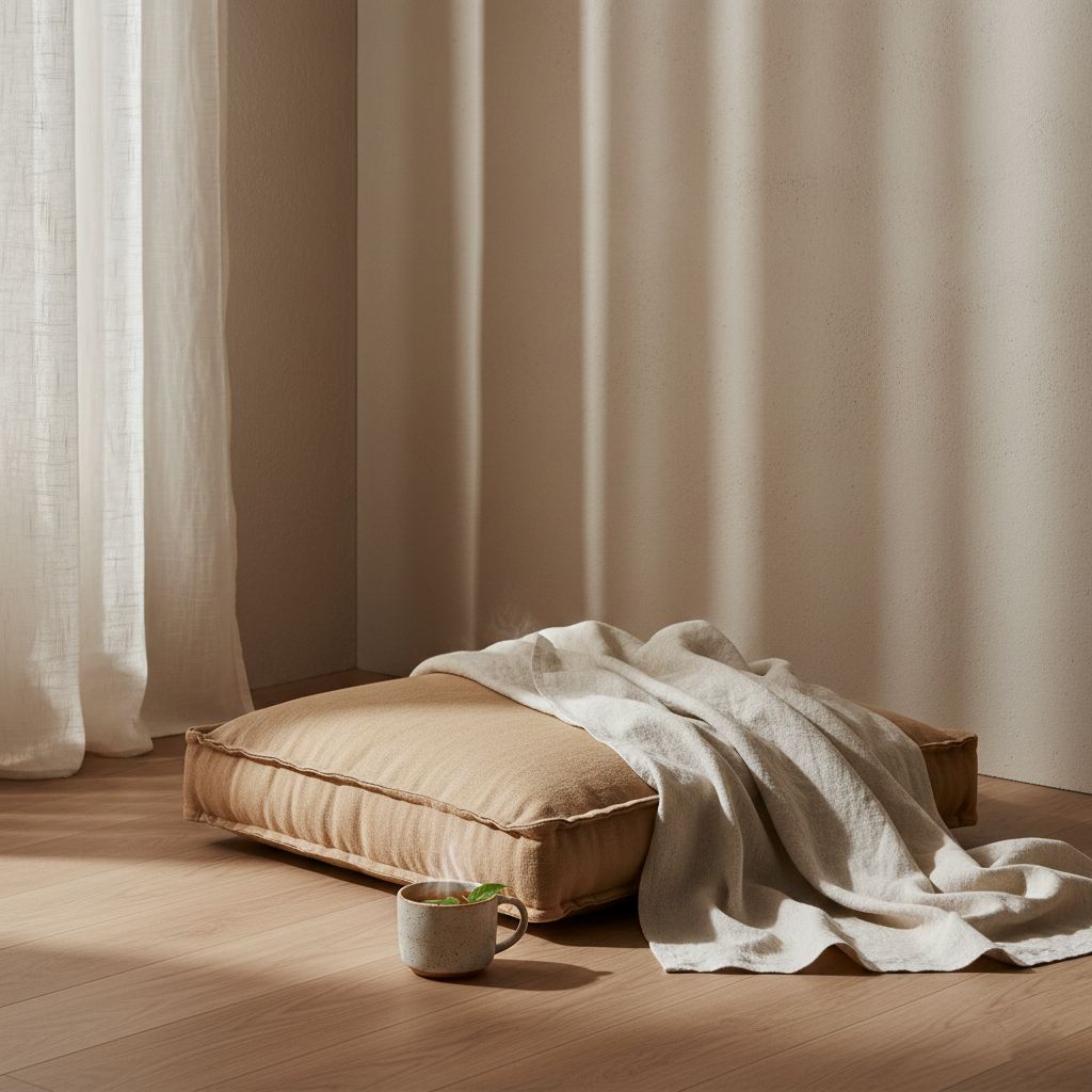 Kräuter und Gewürze auf Holztisch – Ayurveda Dinacharya Tagesroutinen Energie